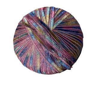 Filati FF BEACH Silky Nylon Blend Bulky Multicolor Ribbon Yarn Pink Blue Purple